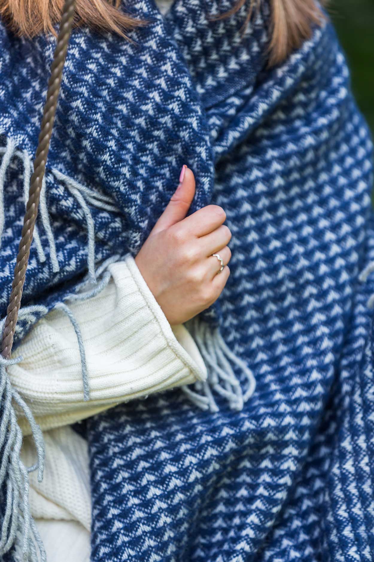throw blanket wrapped in