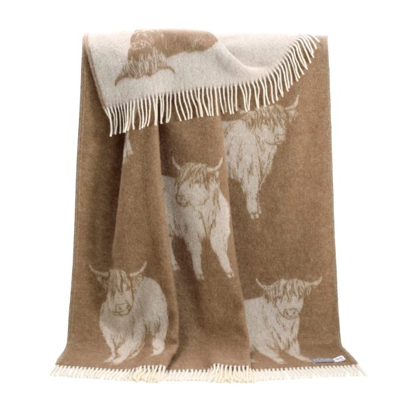 Highland Cow Themed Reversible Throw