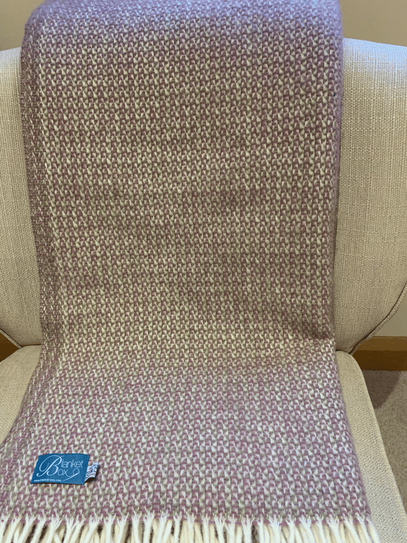 Pure New Wool Illusion Throw in Raspberry
