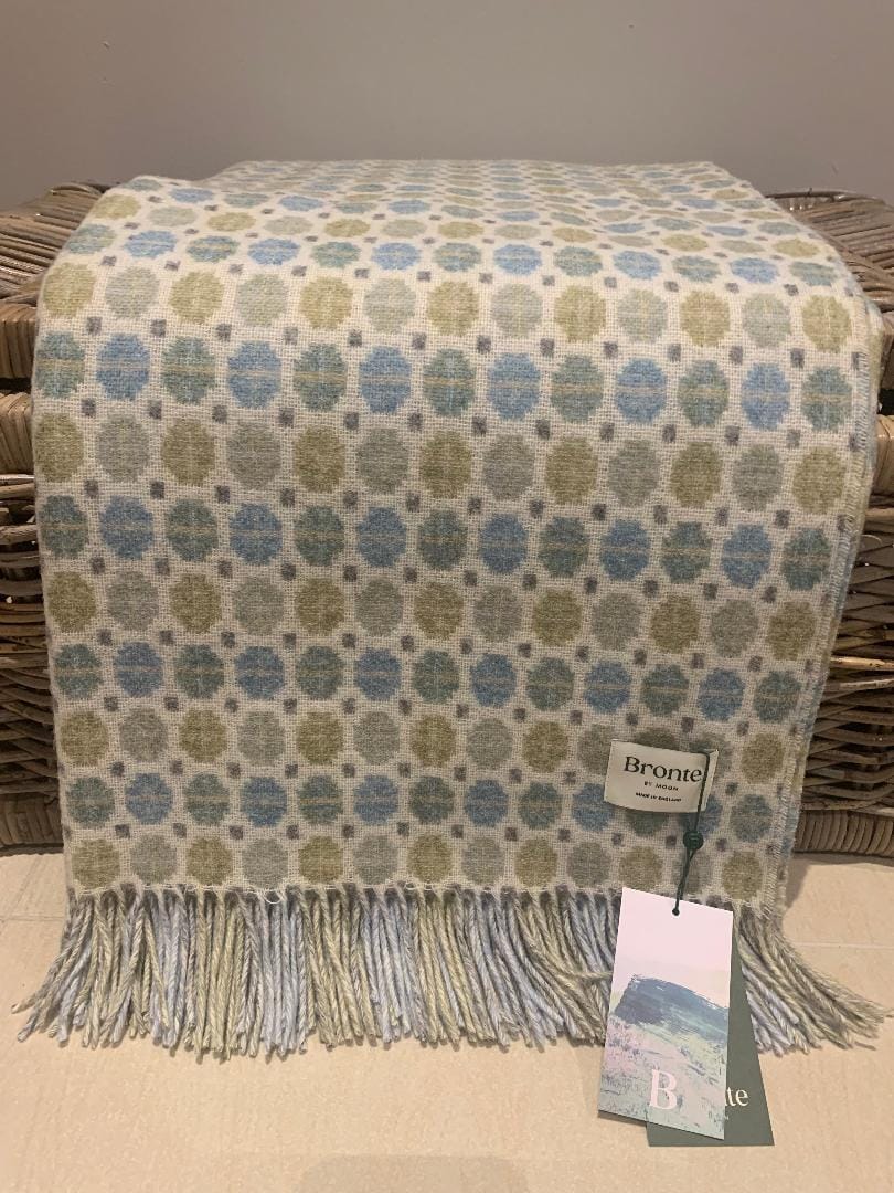 Milan Blue Lambswool Throw