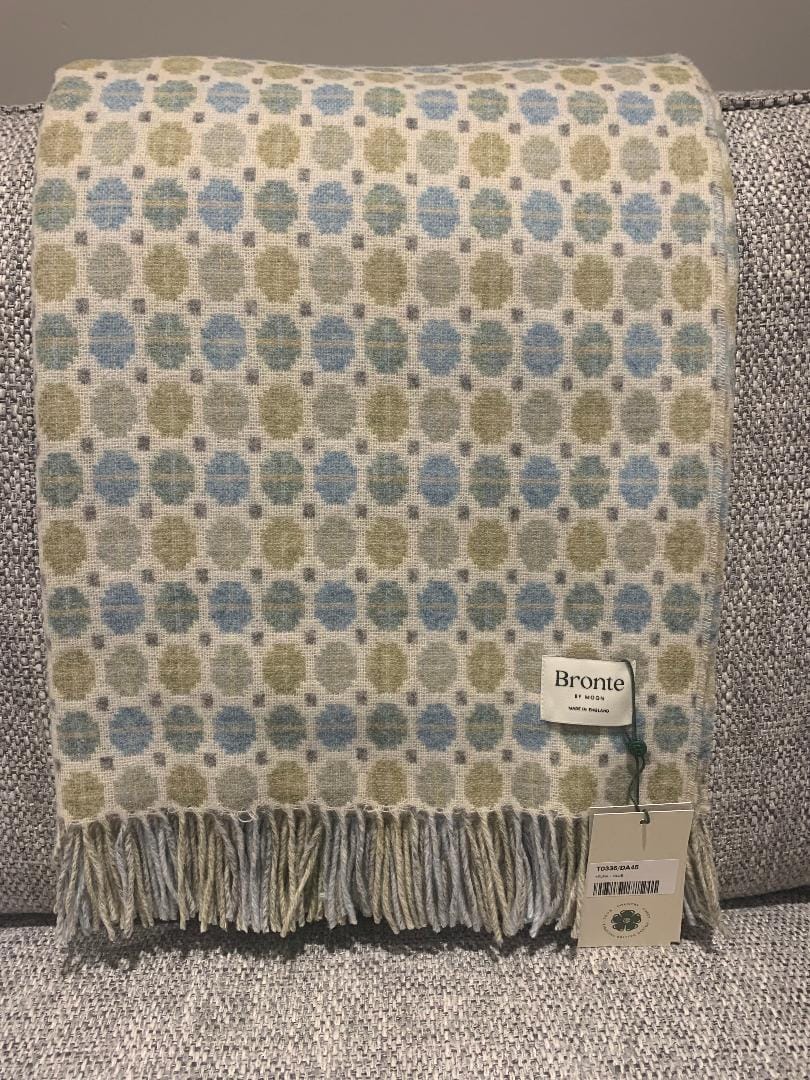 Milan Blue Lambswool Throw
