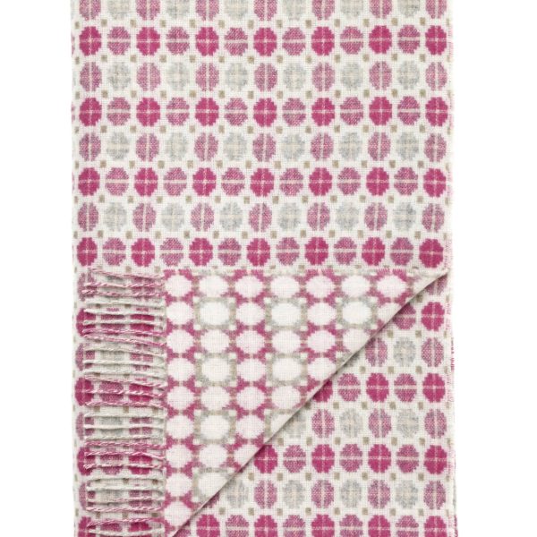 Milan Pink Lambswool Throw