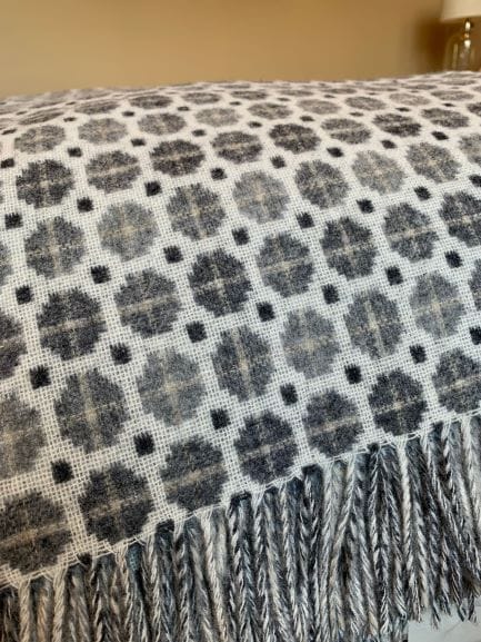 Milan Grey Lambswool Throw by Bronte