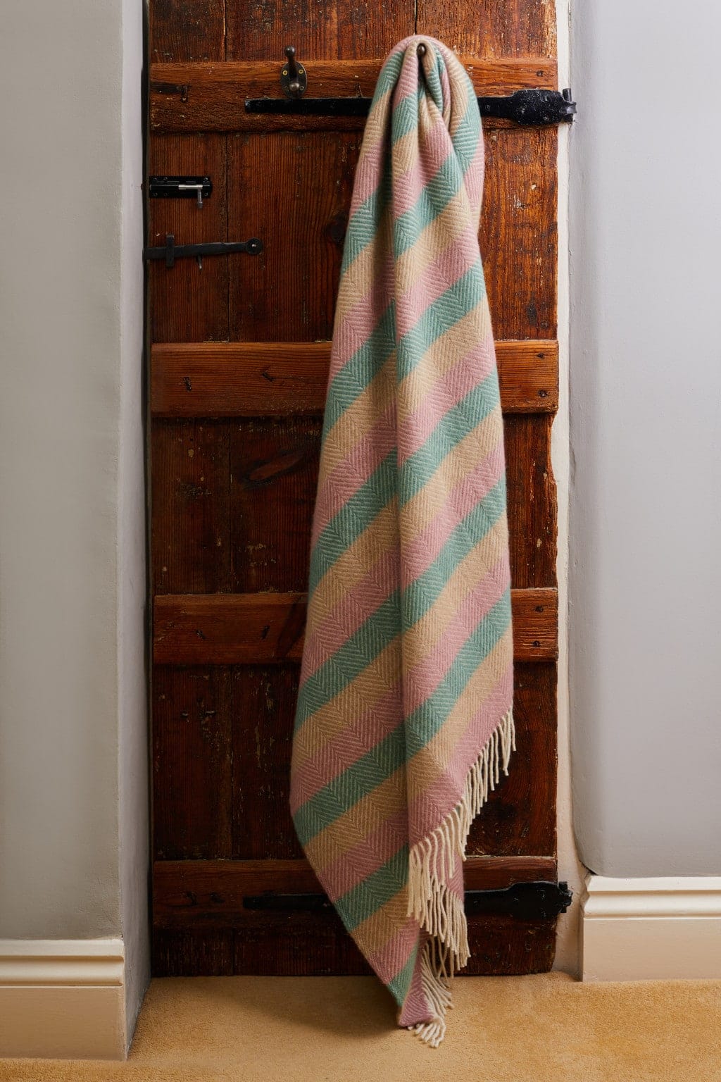 Stripe Pure New Wool Throw Summer Breeze