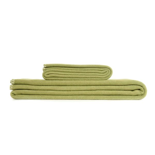 Parsley Green Fleece Throw Blanket