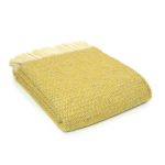 Pure New Wool Illusion Throw in Yellow & Grey