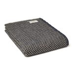 Pure New Wool Twill Throw in Navy/Oatmeal - Large size