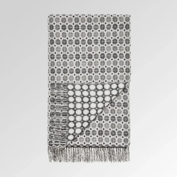 Milan Grey Lambswool Throw by Bronte