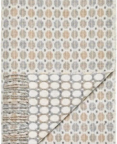 Milan Natural Lambswool Throw by Bronte