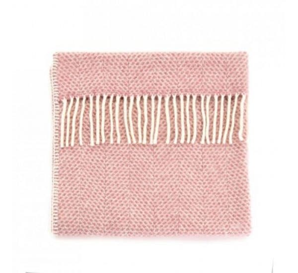 Dusky Pink Baby Pram Blanket