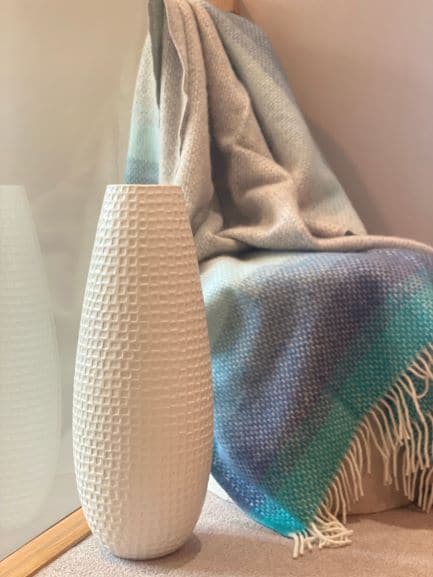 Large Ombre Throw In Seaside Blue