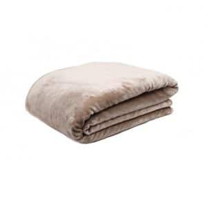 Cosy Taupe Reversible Throw