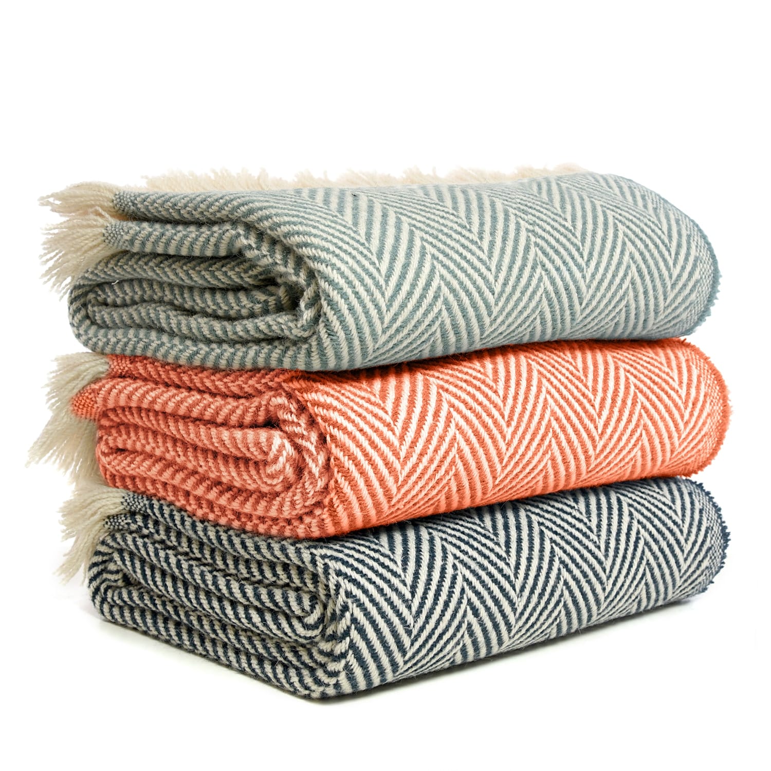 Large Recycled Tibet Chevron Wool Throws with Tassels For Sale