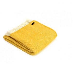 Wool Beehive Throw in Yellow